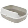 Bac a Chat+Rebord Gris Large 50,4x38x21,4cm