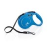 Flexi 2 Compact M Medium Bleu 5 Metres - Laisse enrouleur bleue pour chien avec sangle
