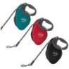 FLEXI GIANT XL NOIRE 8M SANGLE +50KG - Laisse enrouleur noire avec sangle