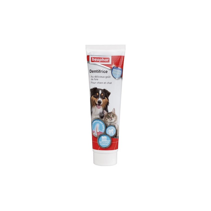 Beaphar Pâte Dentifrice 2 Enzymes Goût Foie 100Gr