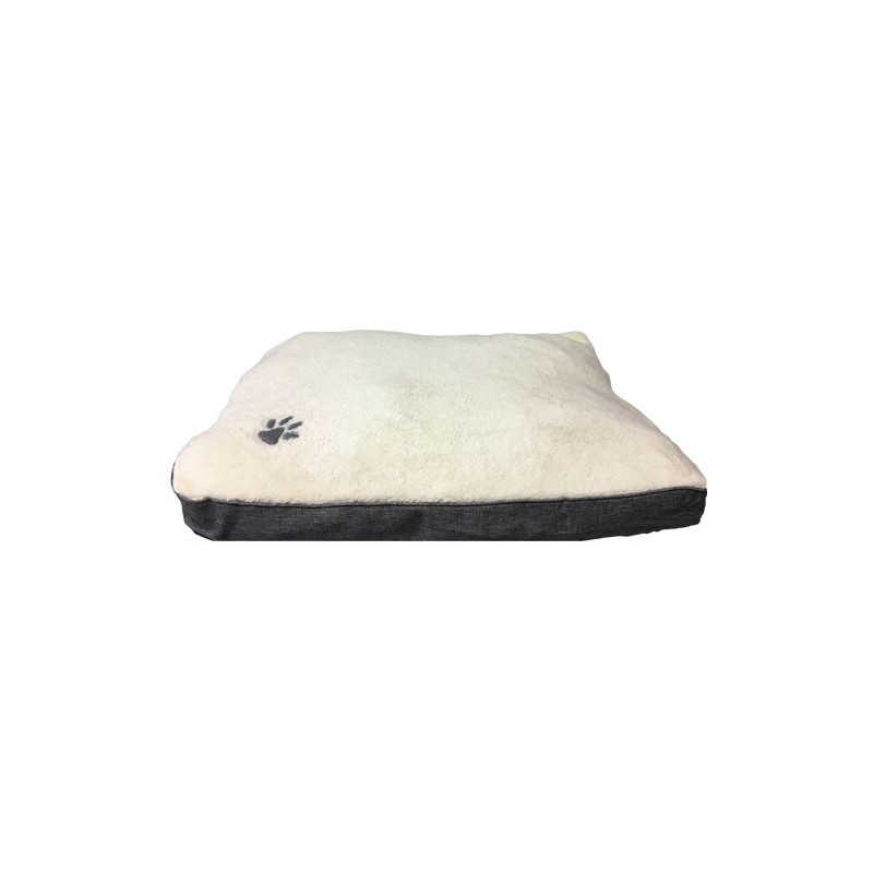 Matelas Gris  Dessus Mouton Creme 117 X 75 X 12 Cm - Coussin pour chiens