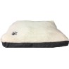 Matelas Gris  Dessus Mouton Creme 117 X 75 X 12 Cm - Coussin pour chiens