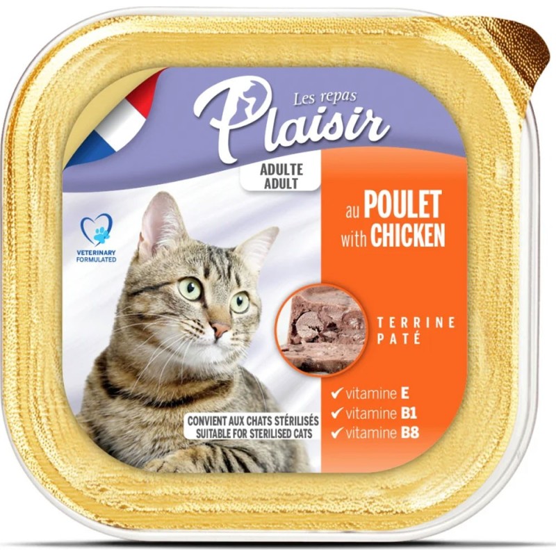 Pâtée pour chat au poulet - Repas plaisir - 100g