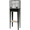 Cage Oiseau Chic Loft S Noir + Meuble