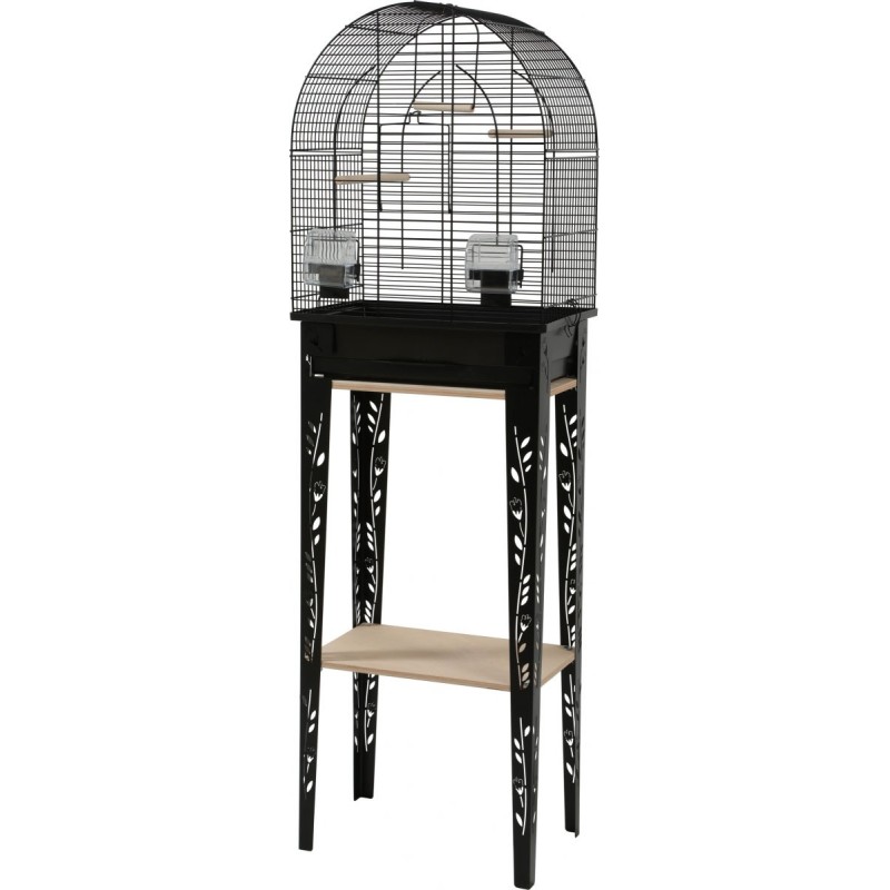 Cage Oiseau Chic Patio S Noir + Meuble