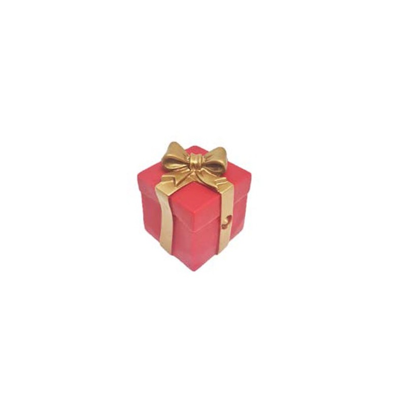 Jouet Noel Boite Cadeaux Rouge Or 7,5Cm