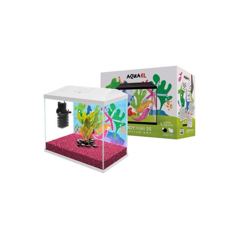 AQUARIUM SET LEDDY MINI 35 WHITE