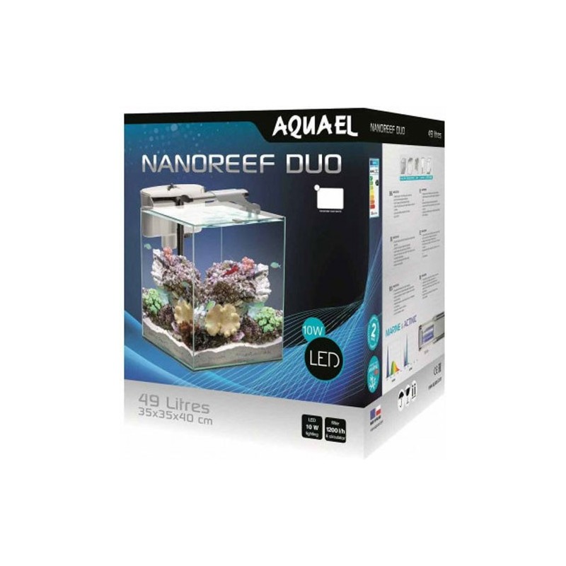 AQUARIUM SET NANO REEF DUO BLANC 49L - 35x35x40cm