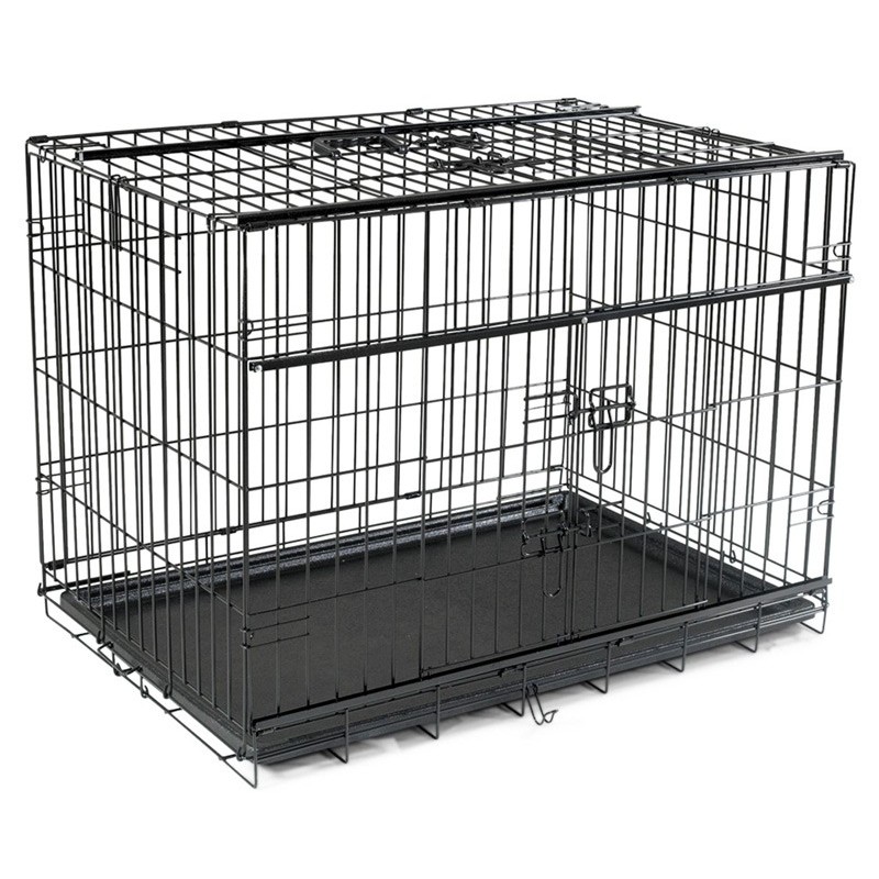 Cage Fer Pliante PREMIUM Noir 91X61X69Cm