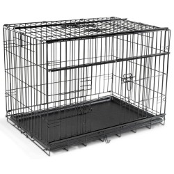 Cage Fer Pliante PREMIUM Noir 91X61X69Cm