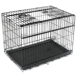 Cage Fer Pliante PREMIUM Noir 91X61X69Cm