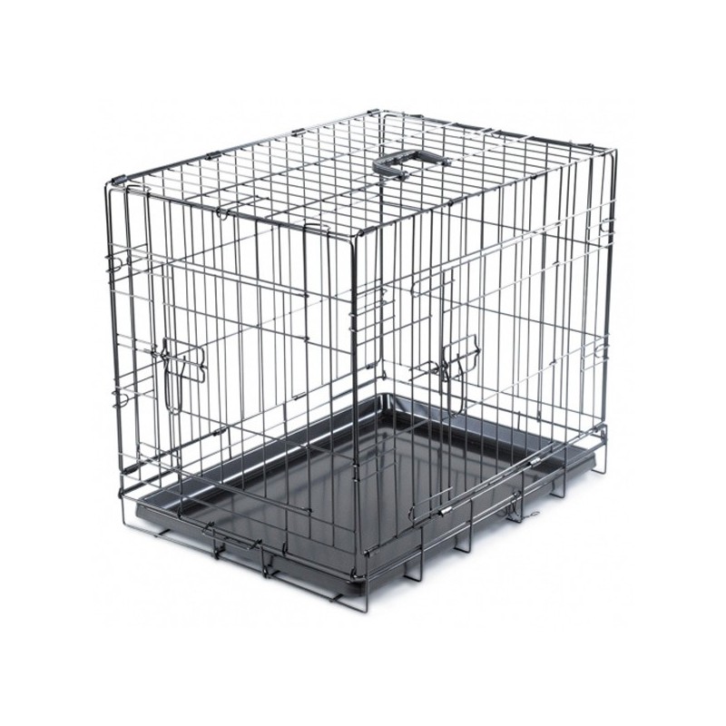 T63 - Cage Fer Pliante Classic Noir 63x44x50,5Cm (62311)