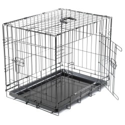 T63 - Cage Fer Pliante Classic Noir 63x44x50,5Cm (62311)