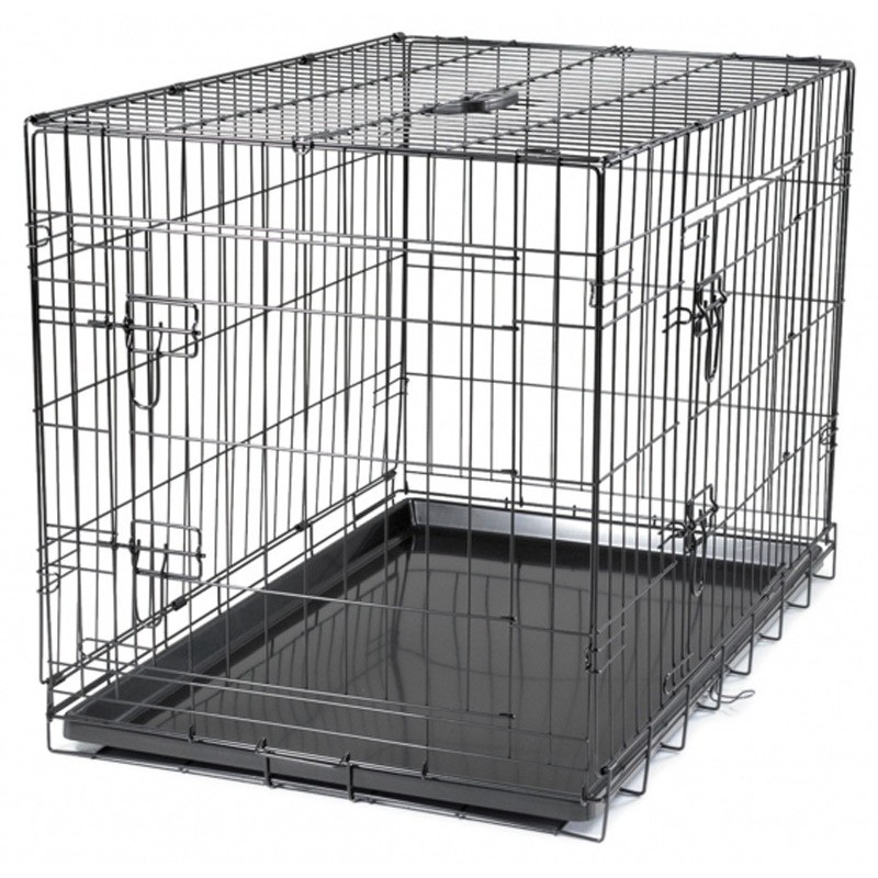 T92 - Cage Fer Pliante Classic Noir 92,5x57,5x64Cm