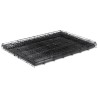 T107 - Cage Fer Pliante Classic Noir 107x70x77,5Cm