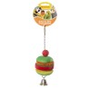 JOUET OISEAUX BOIS HAMBURGER+CLOCHE