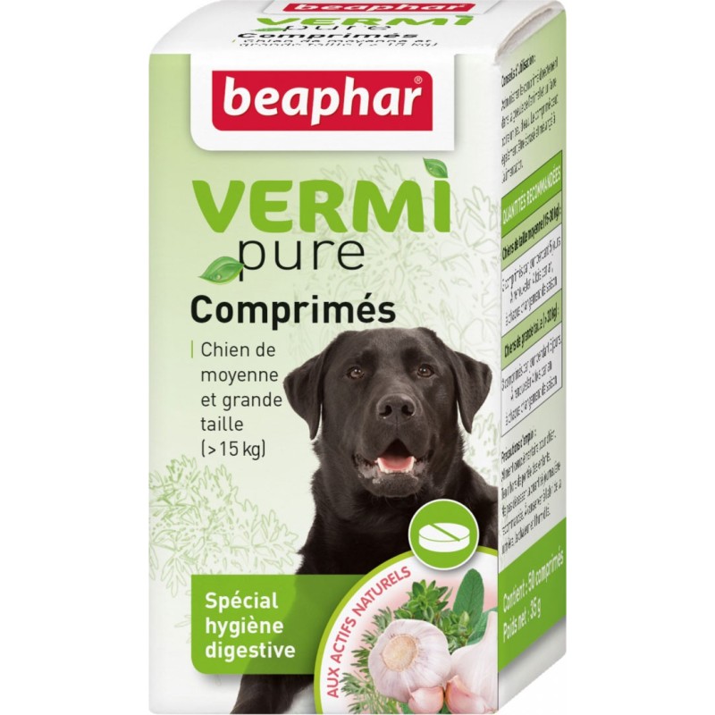 50 Comprimes Purge Chien de +15Kg