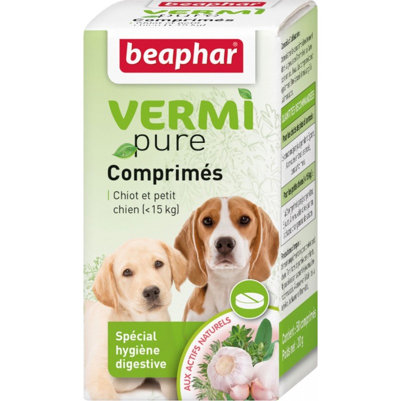 50 Comprimes Purge Chiot et Chien de -15Kg