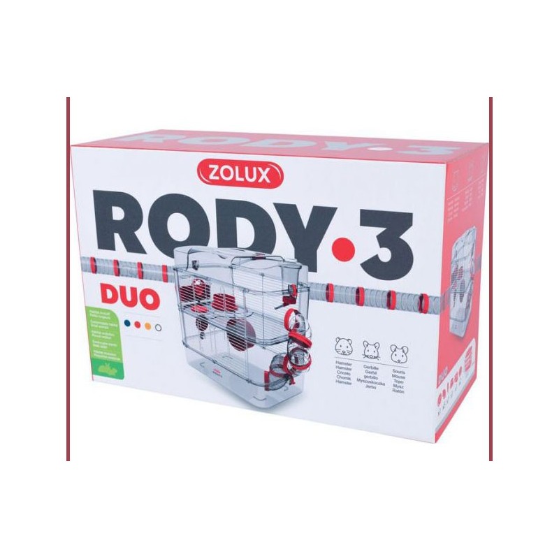 CAGE RODY3 DUO 41x27x40  ROUGE