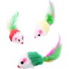 Jouet Chat Lot de 3 Souris avec Plumes