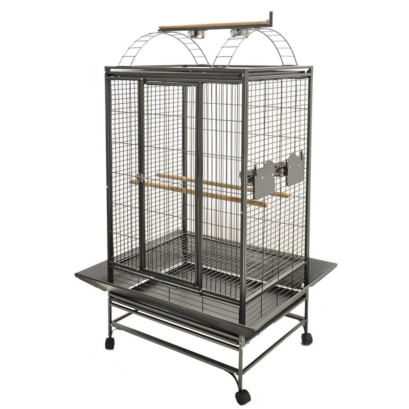 Cage Perroquet Evita2 Gris 76x61x178cm