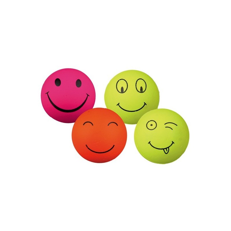 Jouet Balle Smiley Caoutchouc Ø6cm