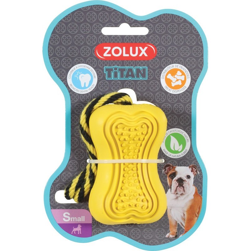 JOUET CAOUTCH CORD TITAN S JAUNE