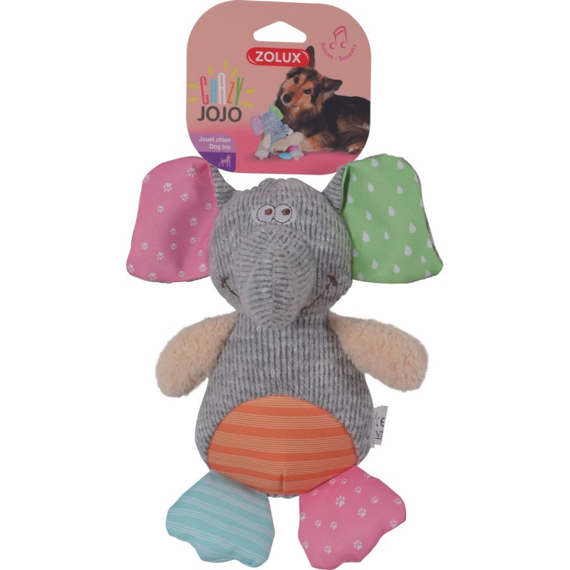 JOUET chien PELUCHE CRAZY JOJO ELEPHANT 