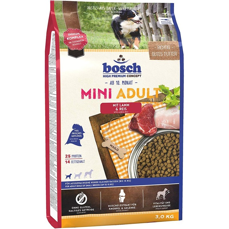 Bosch Mini Adult Agneau & Riz Sans Gluten 3Kg