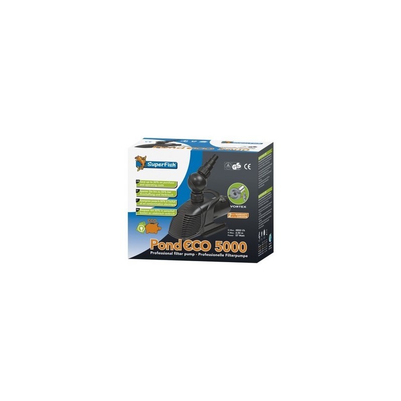 Pond Eco 5000L/H 60W Pompe Filtration