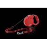 Flexi 1  S Small 5 Mètres ROUGE - Laisse enrouleur rouge en cordon pour chien