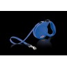 Flexi 1 Compact S Sangle Bleue 5 Mètres - Laisse enrouleur bleue pour chien avec sangle 