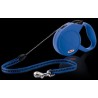 Flexi 2  M Medium 5 Mètres BLEU - Laisse enrouleur bleue pour chien avec cordon