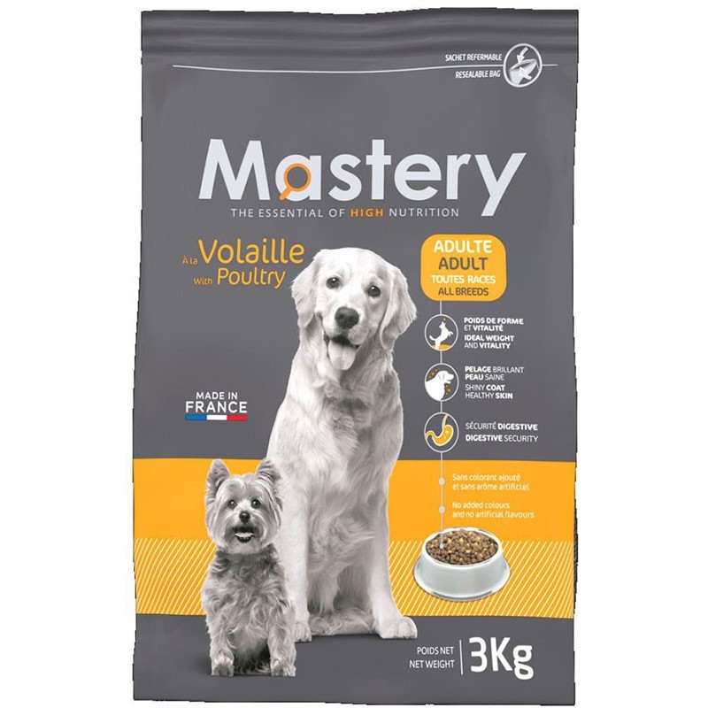 Mastery Chien Volaille 3Kg - Croquettes pour chiens adultes