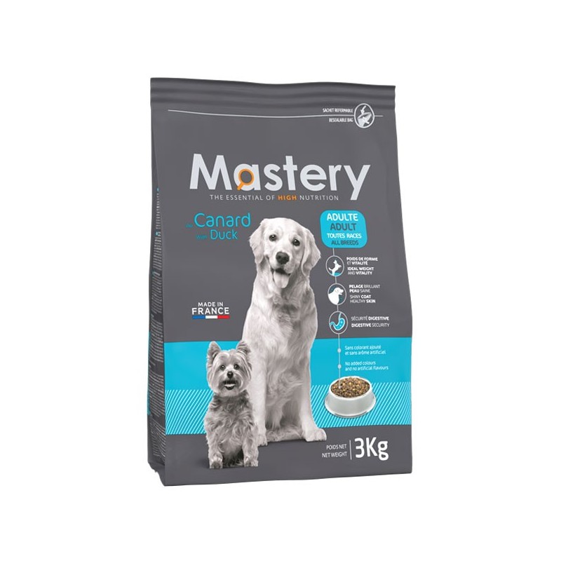 Mastery Chien Canard 3Kg - Croquettes pour chiens adultes