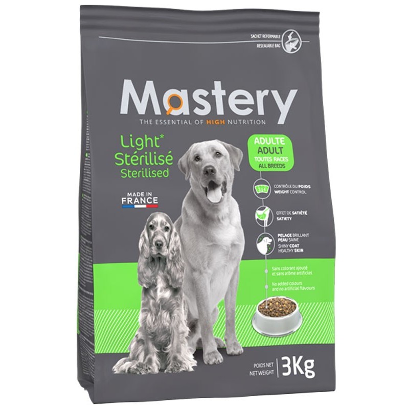 Mastery Chien Light/Sterilised 3Kg - Croquettes pour chiens adultes