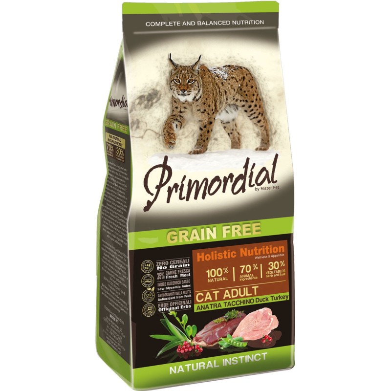 Primordial Chat Adulte Canard - Dinde 2 Kg