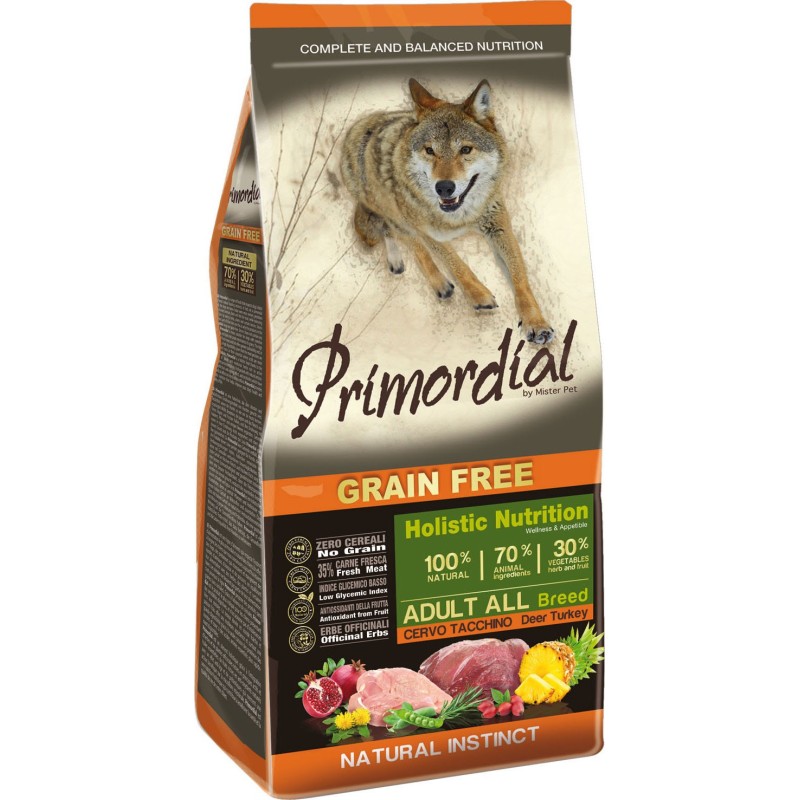 Primordial Chien Adulte Cerf - Dinde 2 Kg