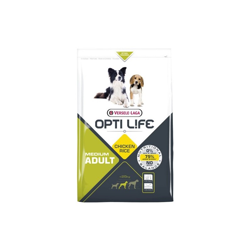 Medium Adult 2.5Kg - Opti-Life - Croquettes chiens adultes