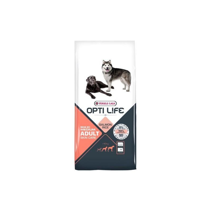 Medium & Maxi Adult Skin Care 12.5Kg - Opti-Life - Croquettes chiens adultes