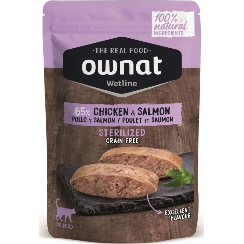 Ownat Chat Wetline Poulet&Saumon 85gr