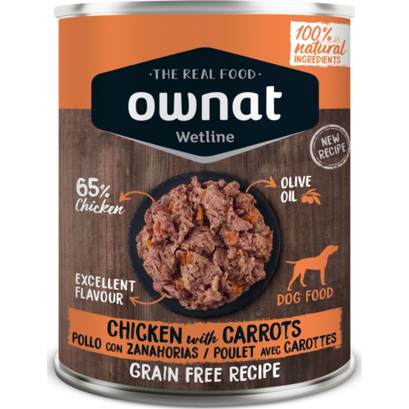 Ownat Chien Wetline Poulet&Carrottes 395gr