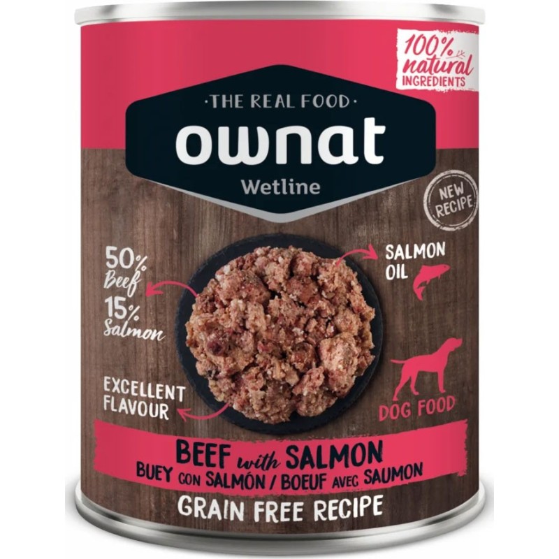 Ownat Chien Wetline Boeuf&Saumon 395gr