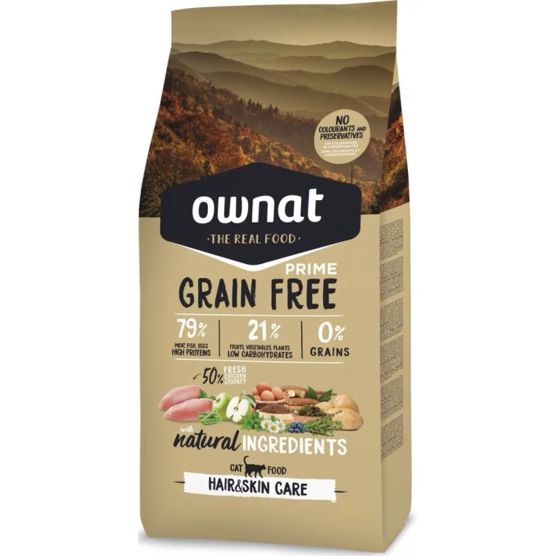 Ownat Chat GF Prime Care HairSkin 3kg