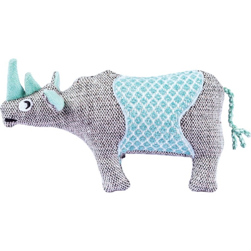 Peluche Recyclé Rhinocéros 22x5x12cm